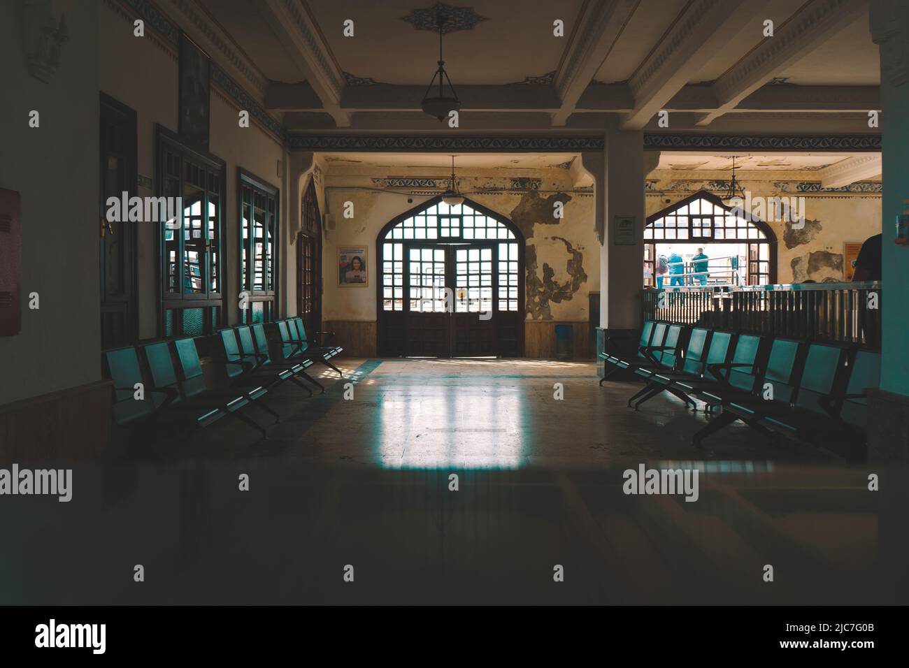 Beşiktaş -Adalar Pier interior and waiting saloon, Stock Photo