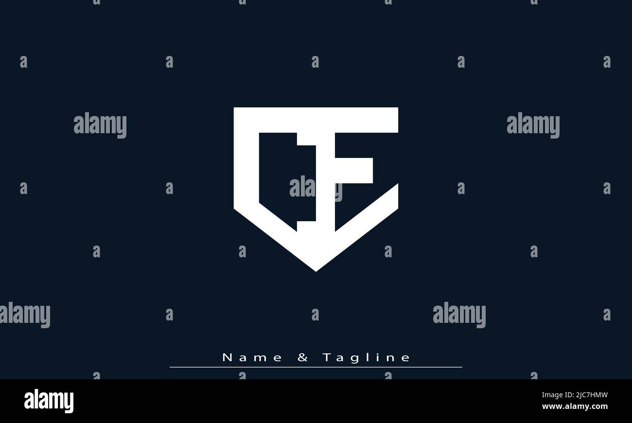 Alphabet letters Initials Monogram logo CE , EC Stock Vector