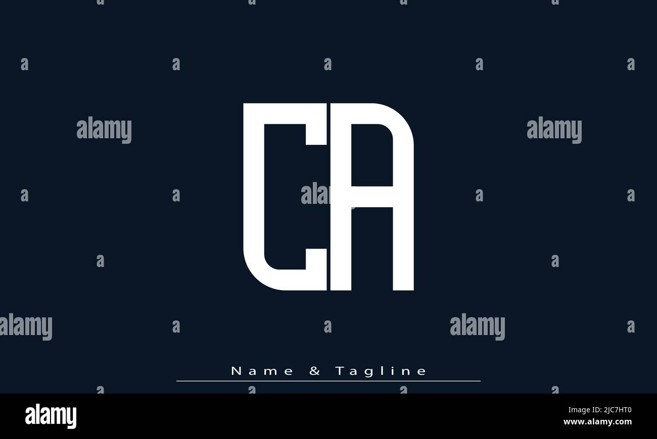 Alphabet letters Initials Monogram logo CA , AC Stock Vector