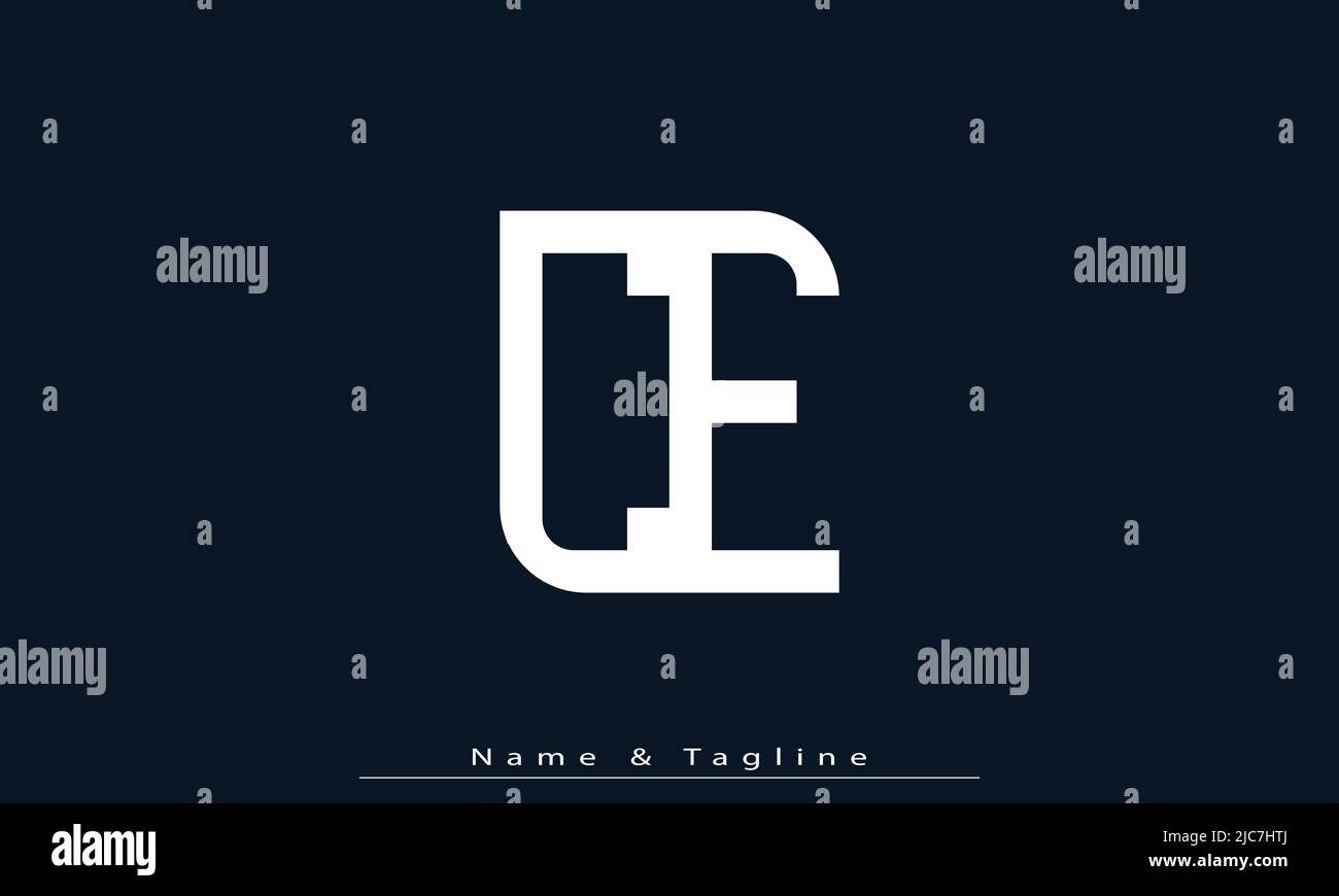 Alphabet letters Initials Monogram logo CE , EC Stock Vector