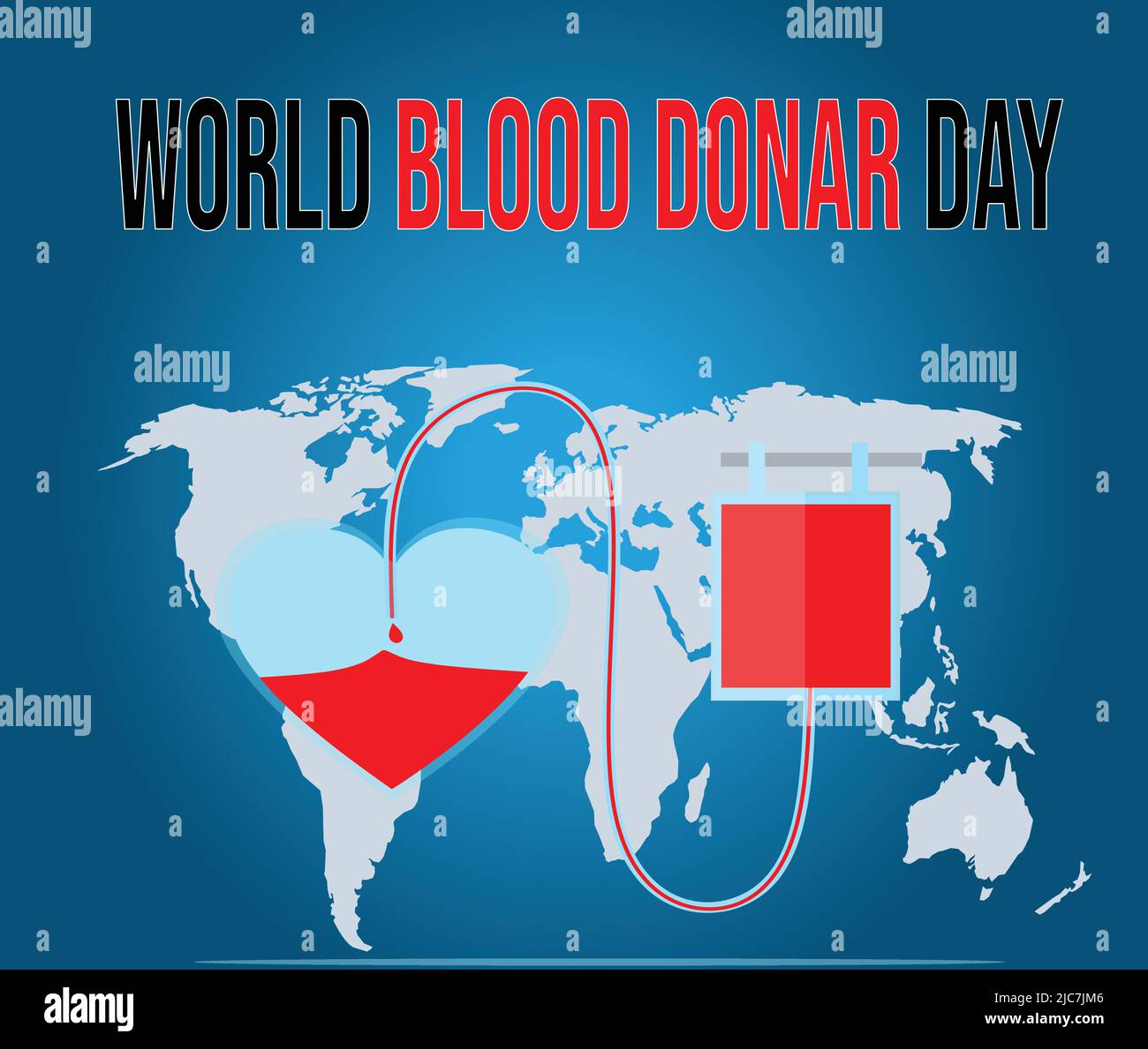 World Blood Donar Day on 14 June is celebrated, donate blood save life Template poster and banner, modern publication poster. vector Illustration Stock Vector