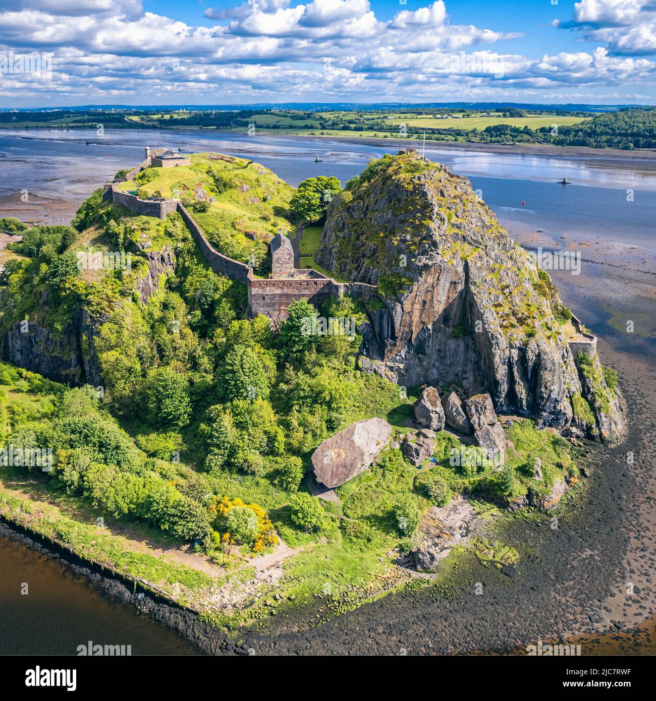Aerial view dumbarton rock hires stock photography and images Alamy