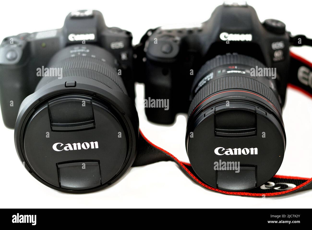 Cairo, Egypt, May 31 2022 Canon EOS R full frame mirrorless digital