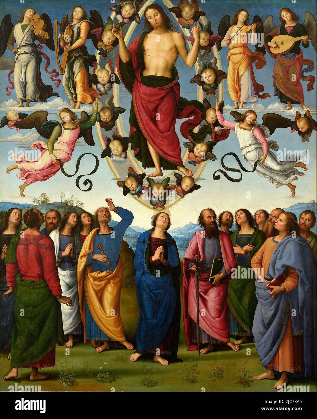 The Acension of Christ by Pietro Perugino (1446-1523) Stock Photo