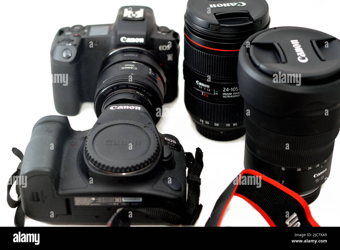 Cairo, Egypt, May 31 2022 Canon EOS R full frame mirrorless digital