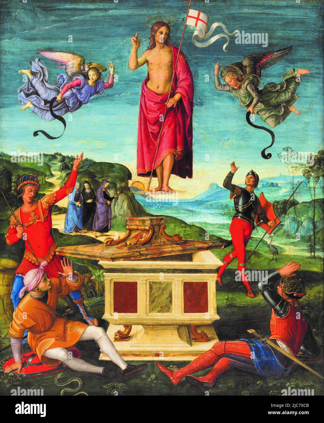 Resurrection of Jesus Christ  by Raphael (1483-1520) Stock Photo