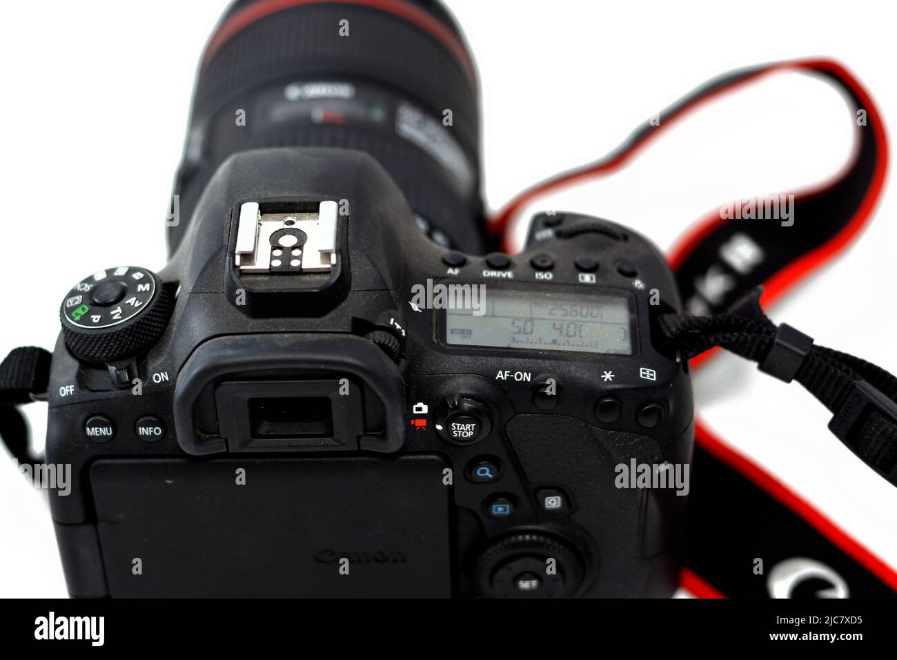 Cairo, Egypt, May 31 2022 Back view of Canon EOS 6D Mark II full frame