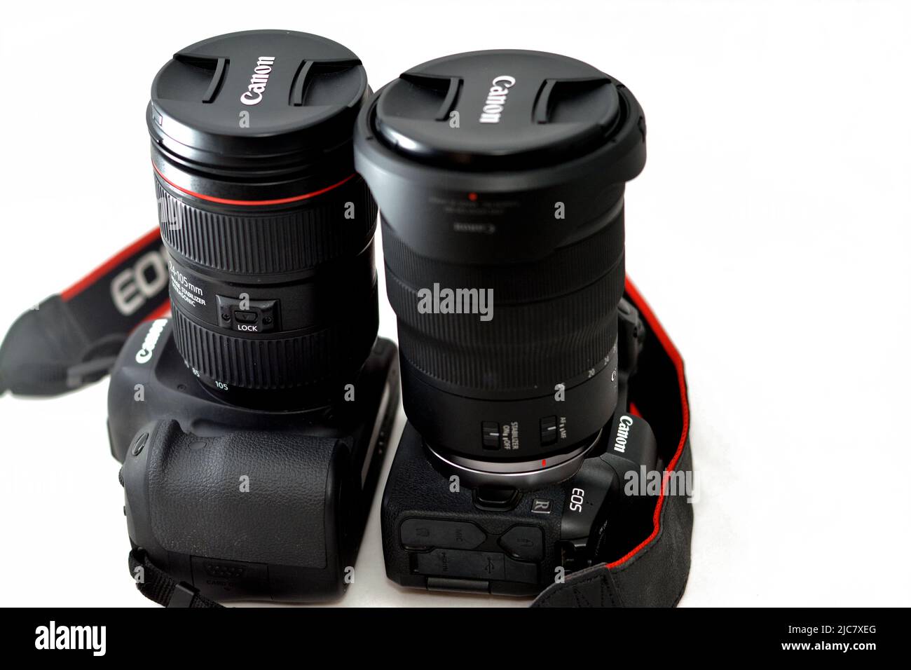 Cairo, Egypt, May 31 2022 Canon EOS R full frame mirrorless digital