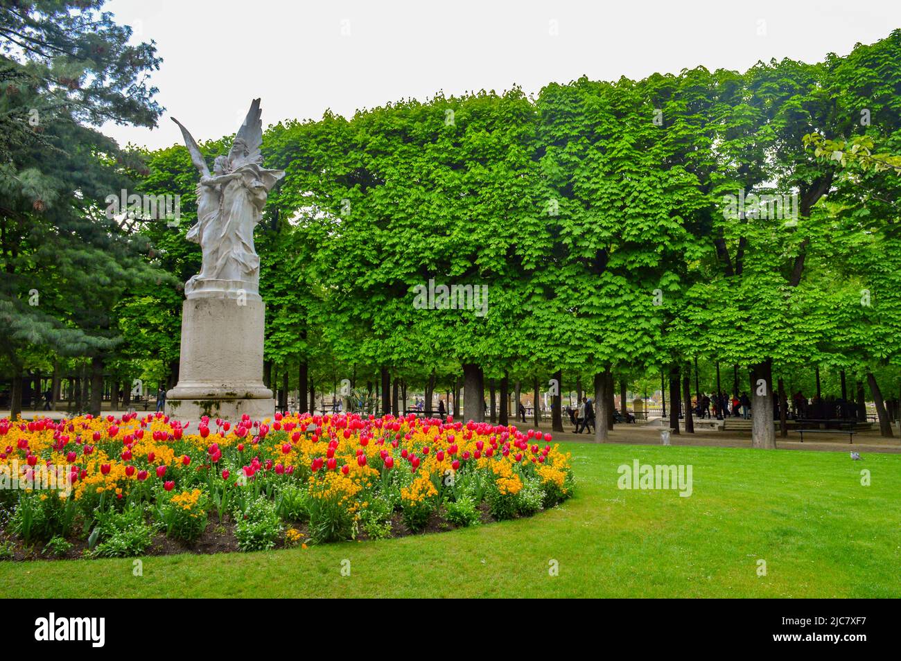 landscape of the luxembourg garden of paris Stock Photo