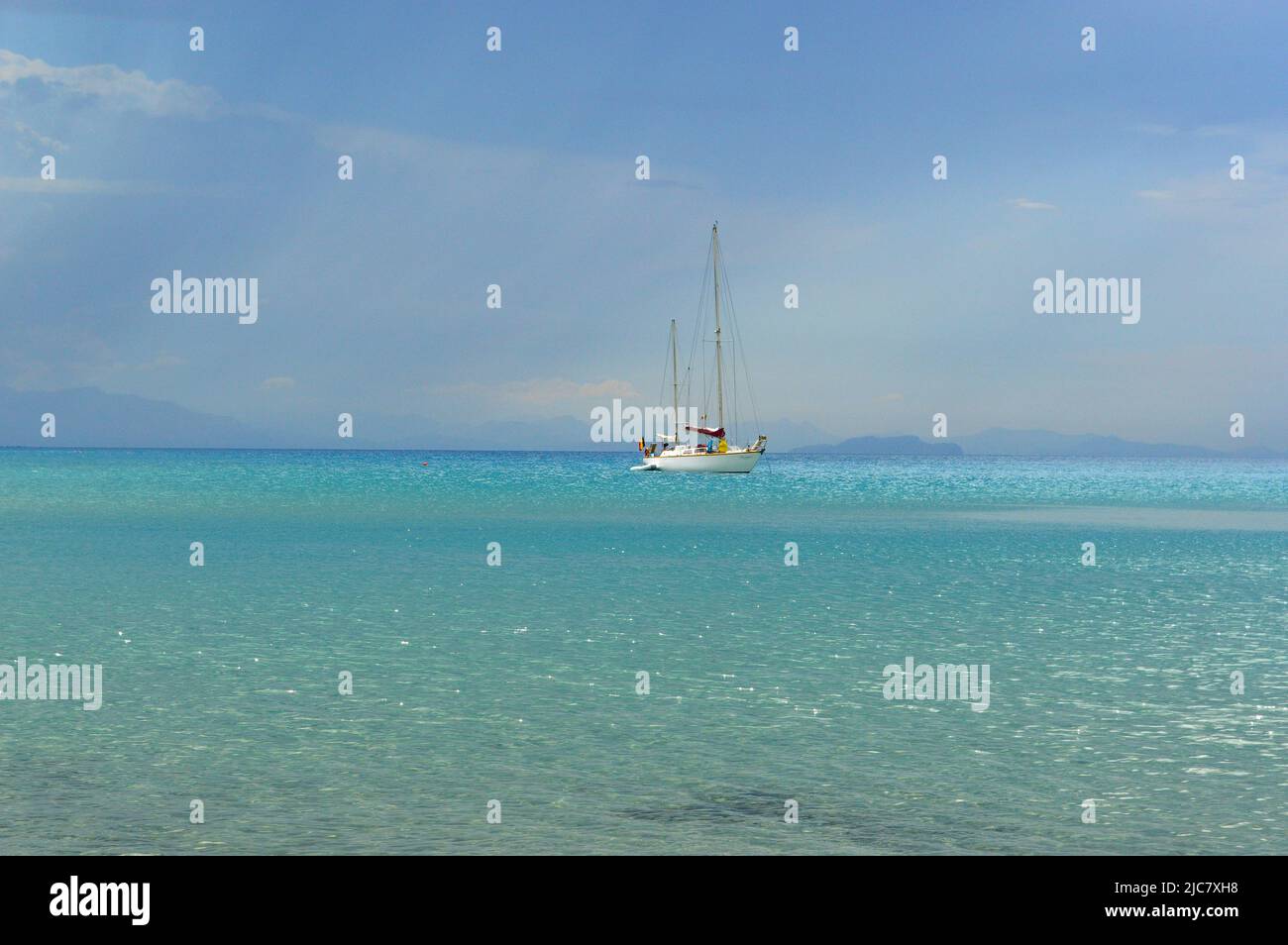 sailing ship in the sea Stock Photo