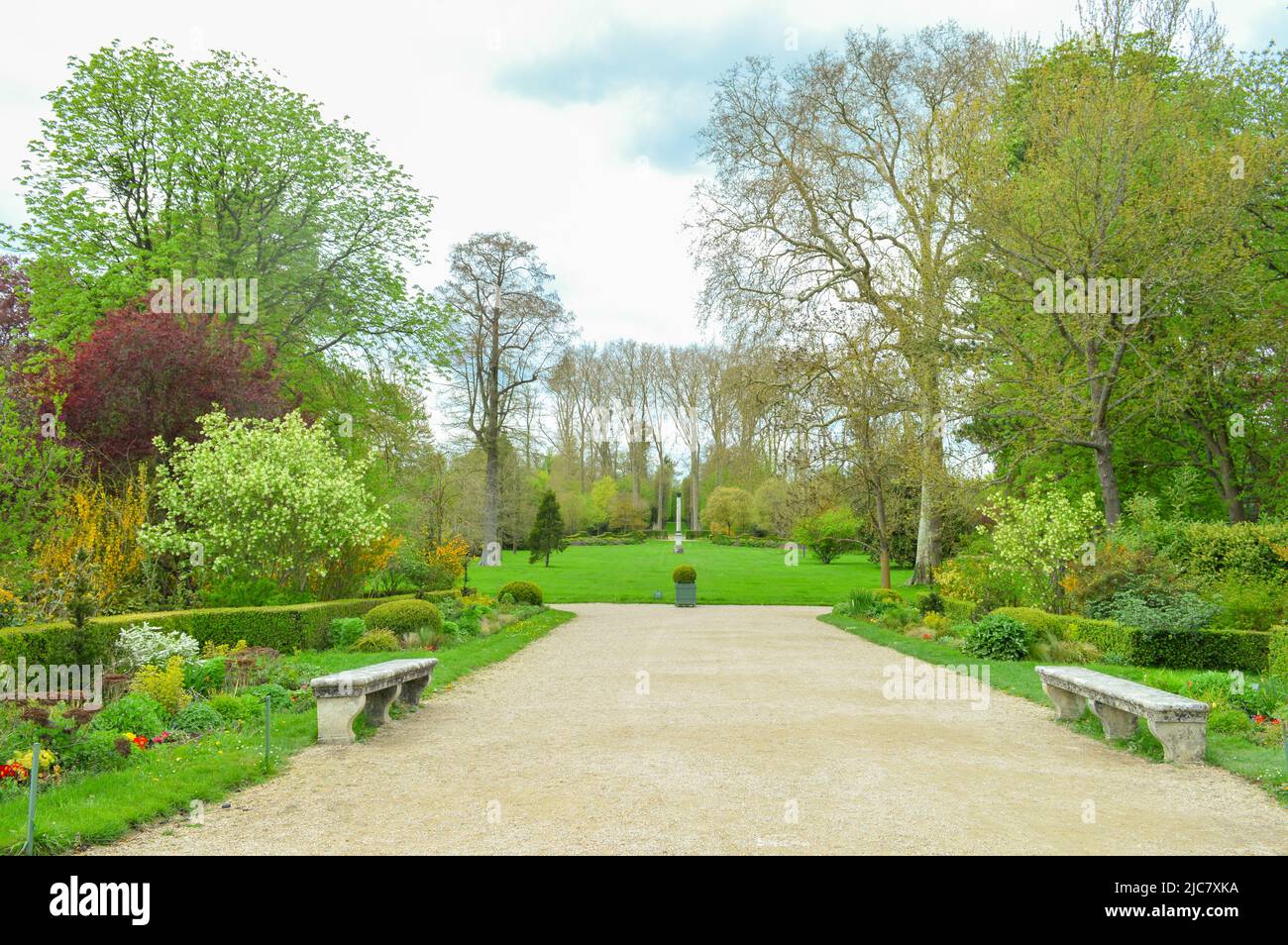 landscape of the gardens of Versailles Stock Photo