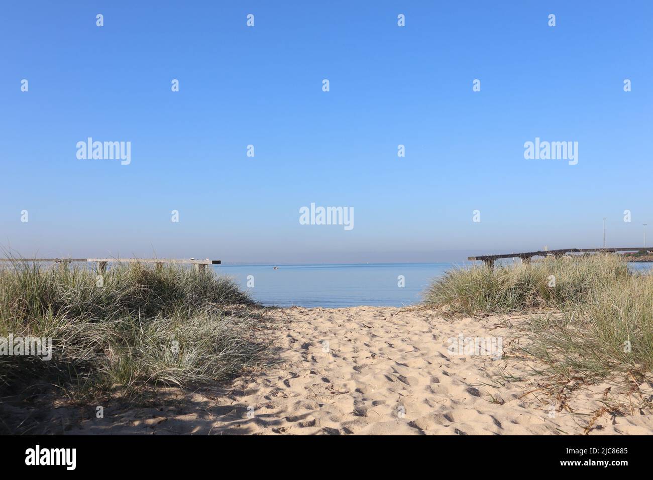 Port Melbourne Beach Stock Photo