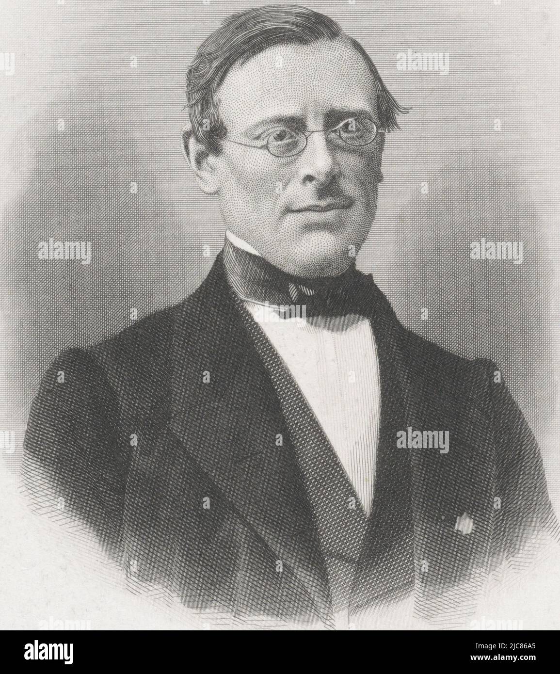 Portrait of Reinhart Pieter Anne Dozy, print maker: Dirk Jurriaan Sluyter, (mentioned on object), Amsterdam, 1879, paper, steel engraving, etching, h 179 mm - w 137 mm Stock Photo