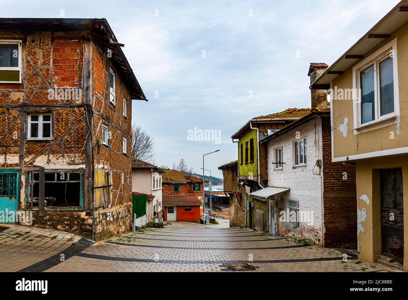 GOLYAZI, BURSA, TURKEY. Golyazi is a town founded on a peninsula on Lake Uluabat. Stock Photo