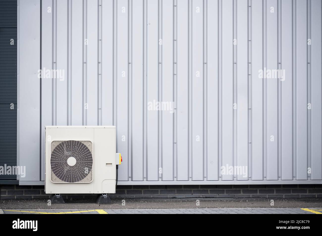 Heat pump condenser units for heating and cooling modern building Stock