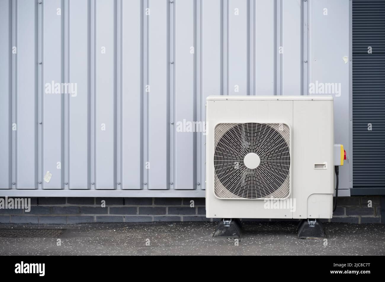 Heat pump condenser units for heating and cooling modern building Stock