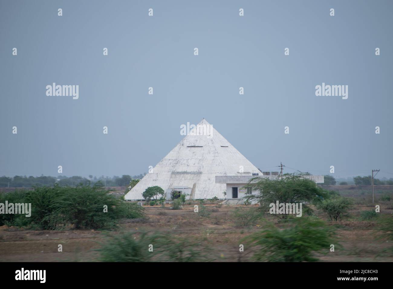 Pyramid like building in India. Stock Photo