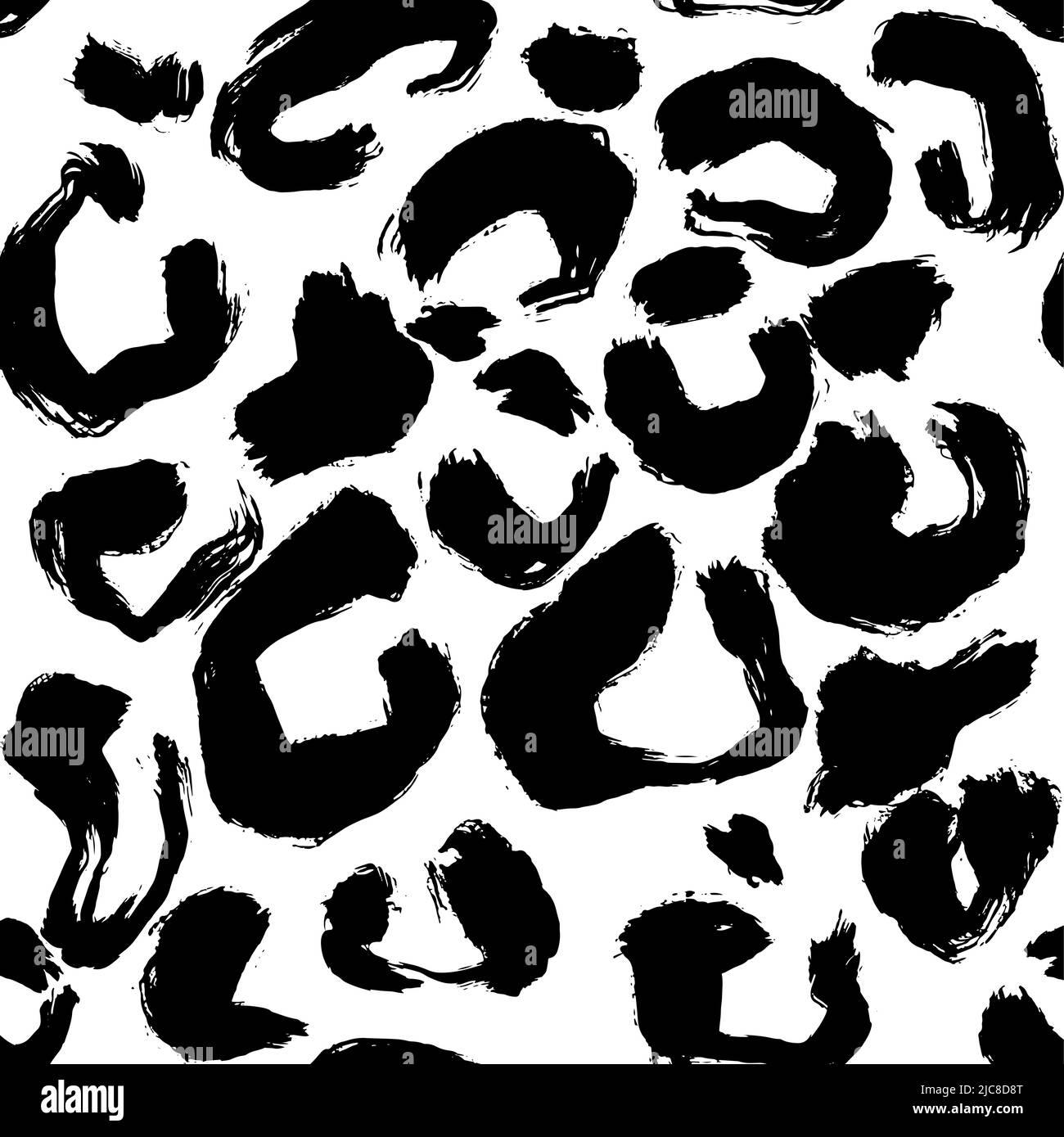 Leopard skin artwork imitation print. Vector seamless pattern Stock ...