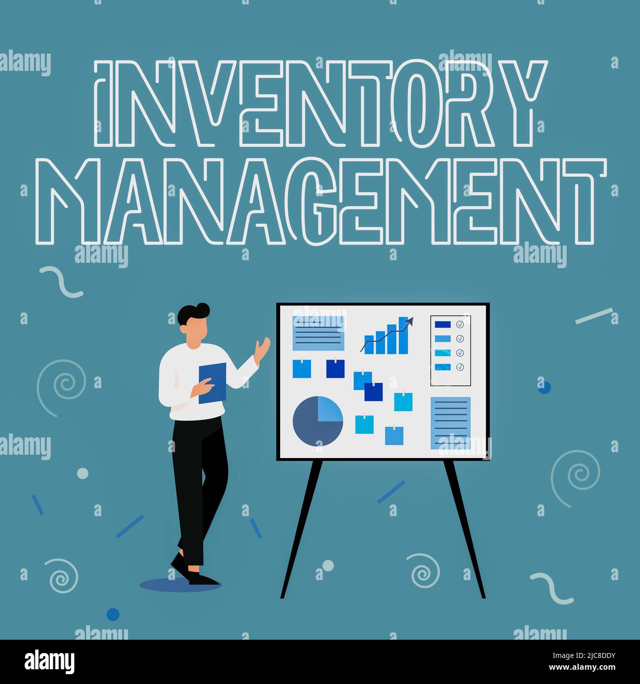 Design Text Inventory Management Text sign showing Inventory Management. Concept meaning Overseeing ...