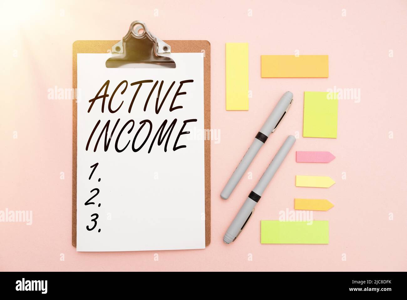 Hand writing sign Active Concept Royalties Salaries