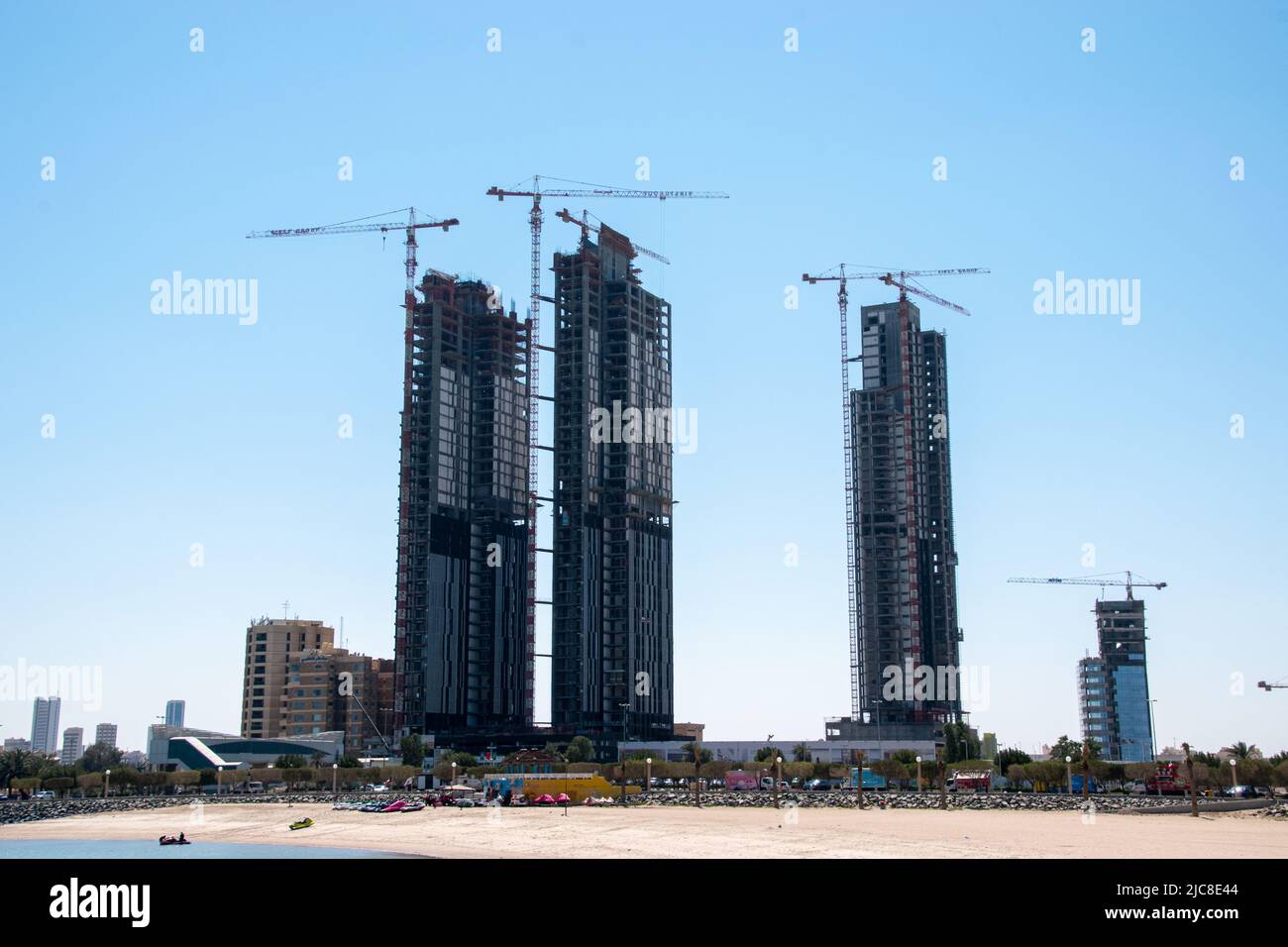 Highrise construction in Kuwait City Stock Photo