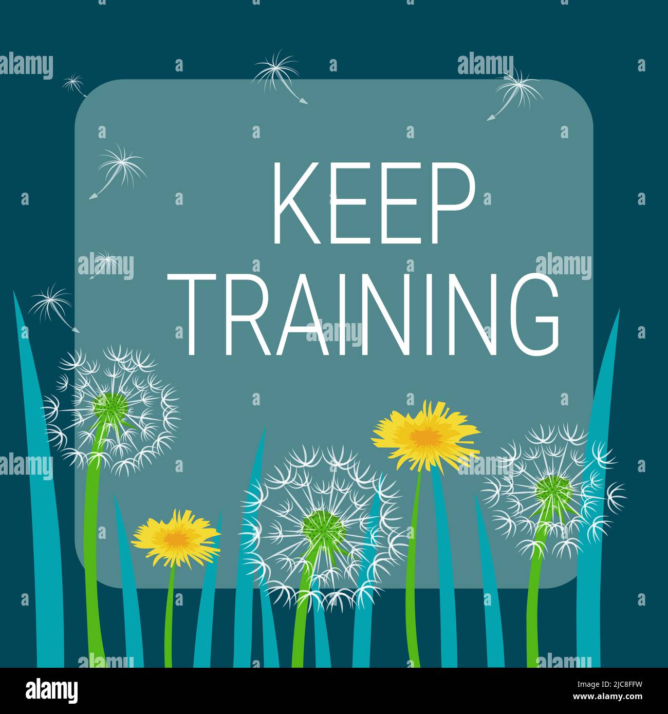 Inspiration showing sign Keep Training. Word for Grounding Drilling