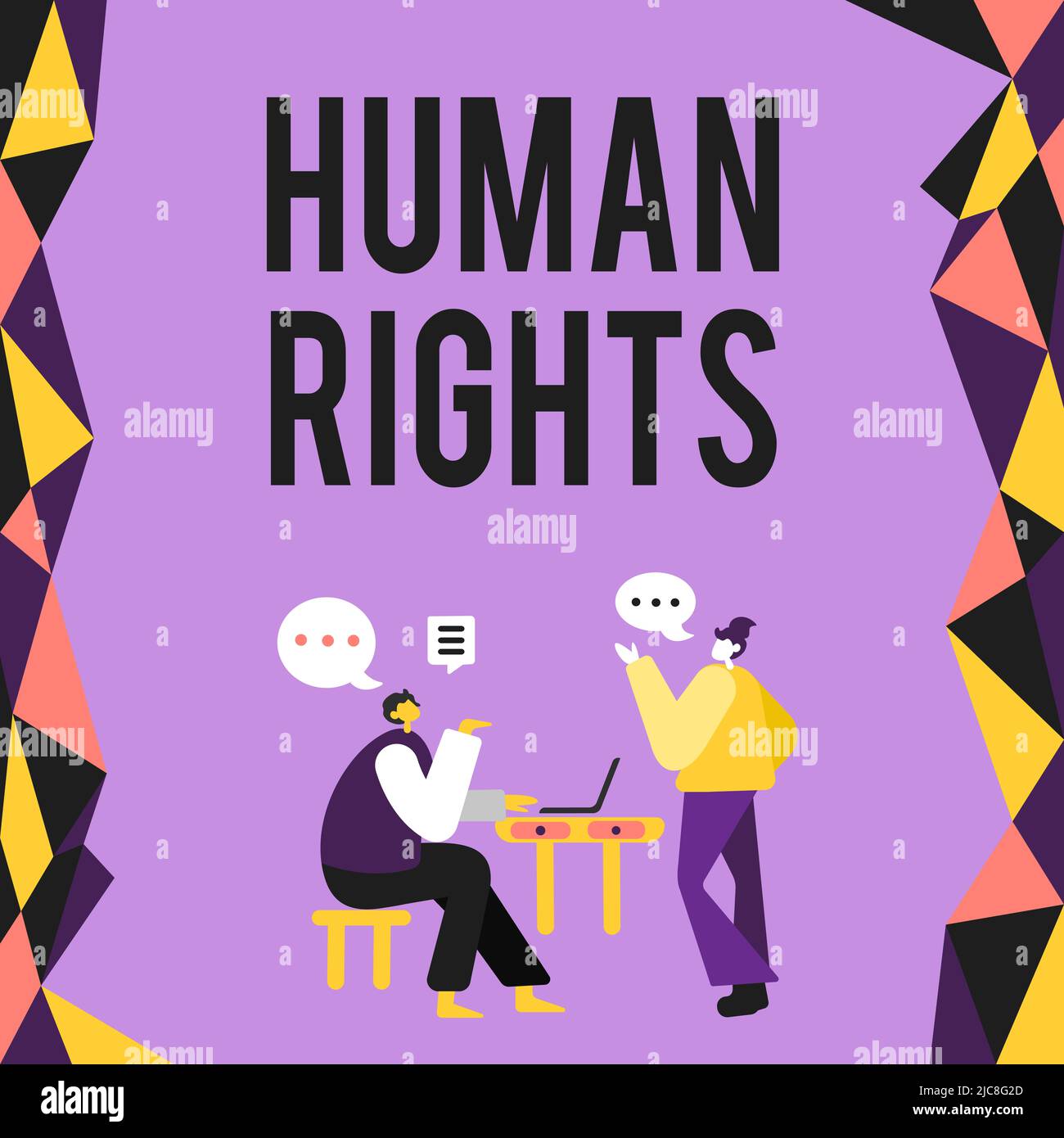 Conceptual caption Human Rights. Internet Concept Moral Principles ...