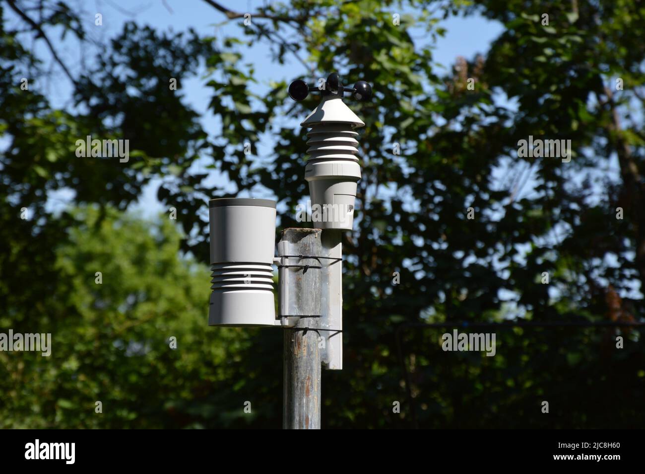 A Weather station in the garden Stock Photo Alamy