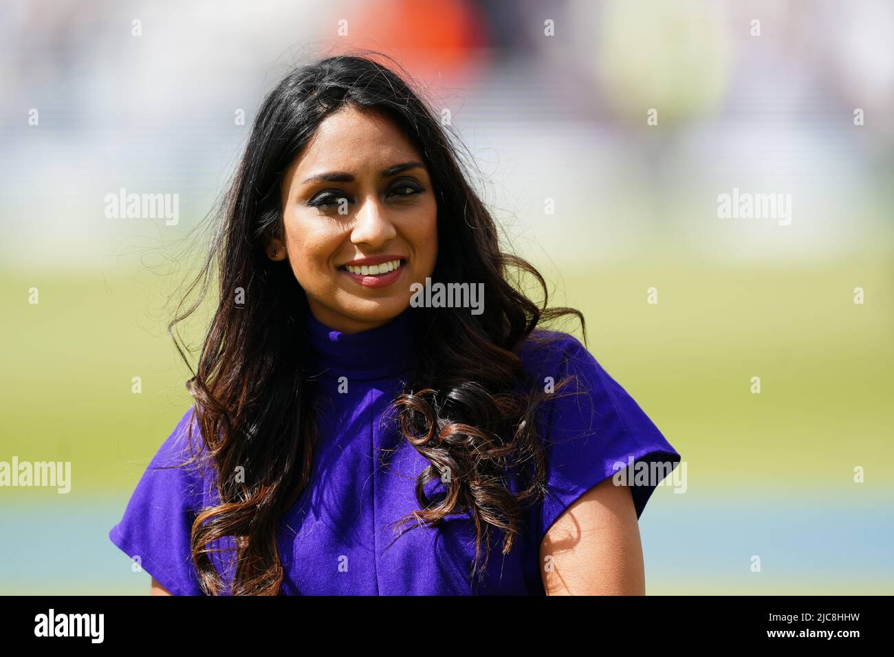Isa Guha on day two of the Second LV= Insurance Test Series match at