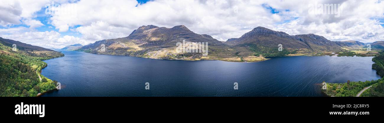 Loch Maree and Slioch, Wester Ross, Beinn Eighe National Nature Reserve, Highland, Scotland, UK Stock Photo