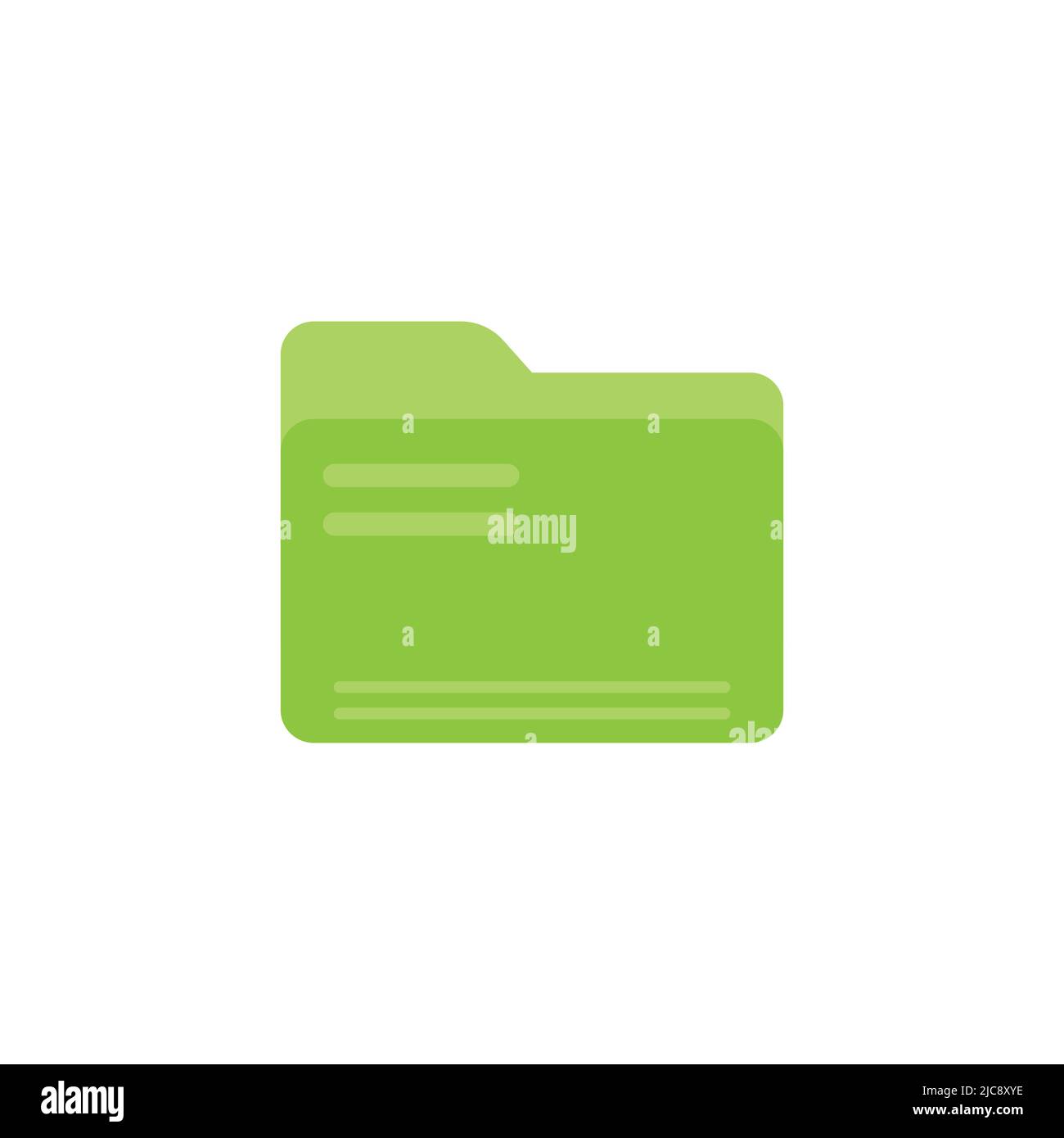 Computer folder icon in flat style. Document archive vector ...