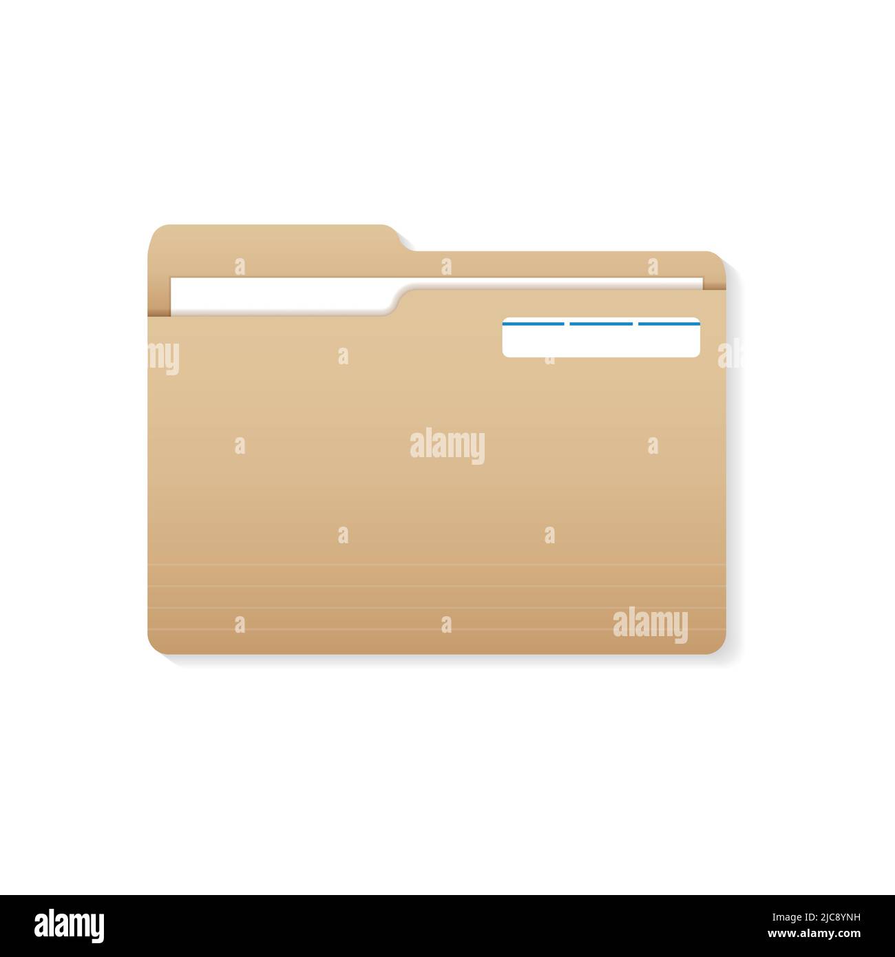Computer folder icon in flat style. Document archive vector ...