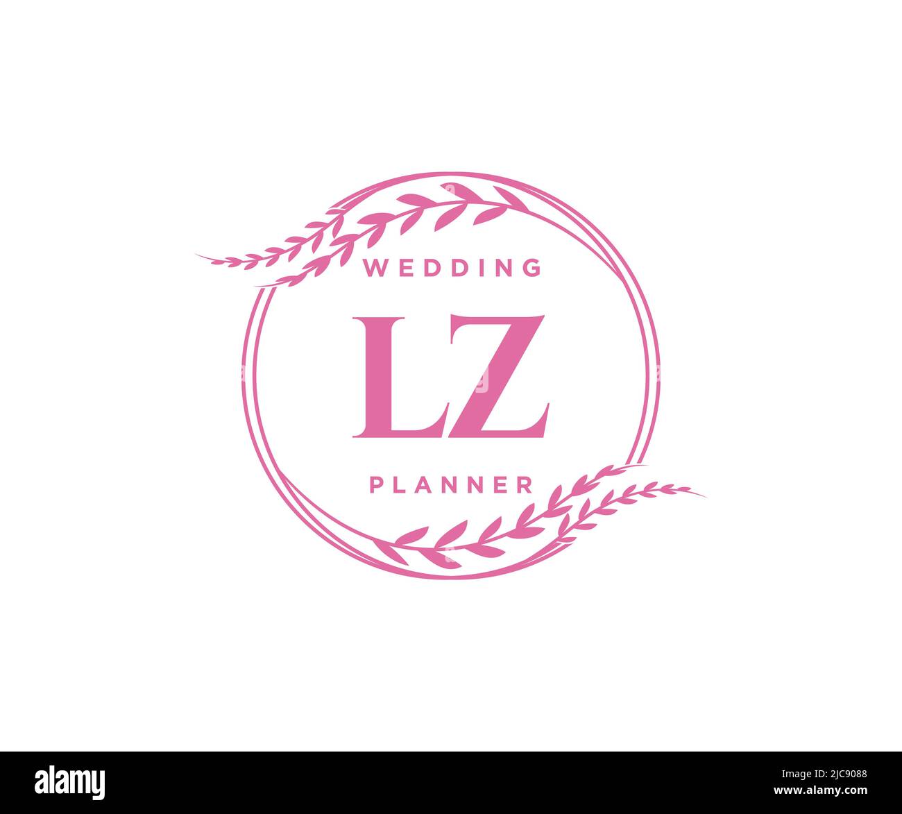 LZ Initials letter Wedding monogram logos collection, hand drawn modern ...