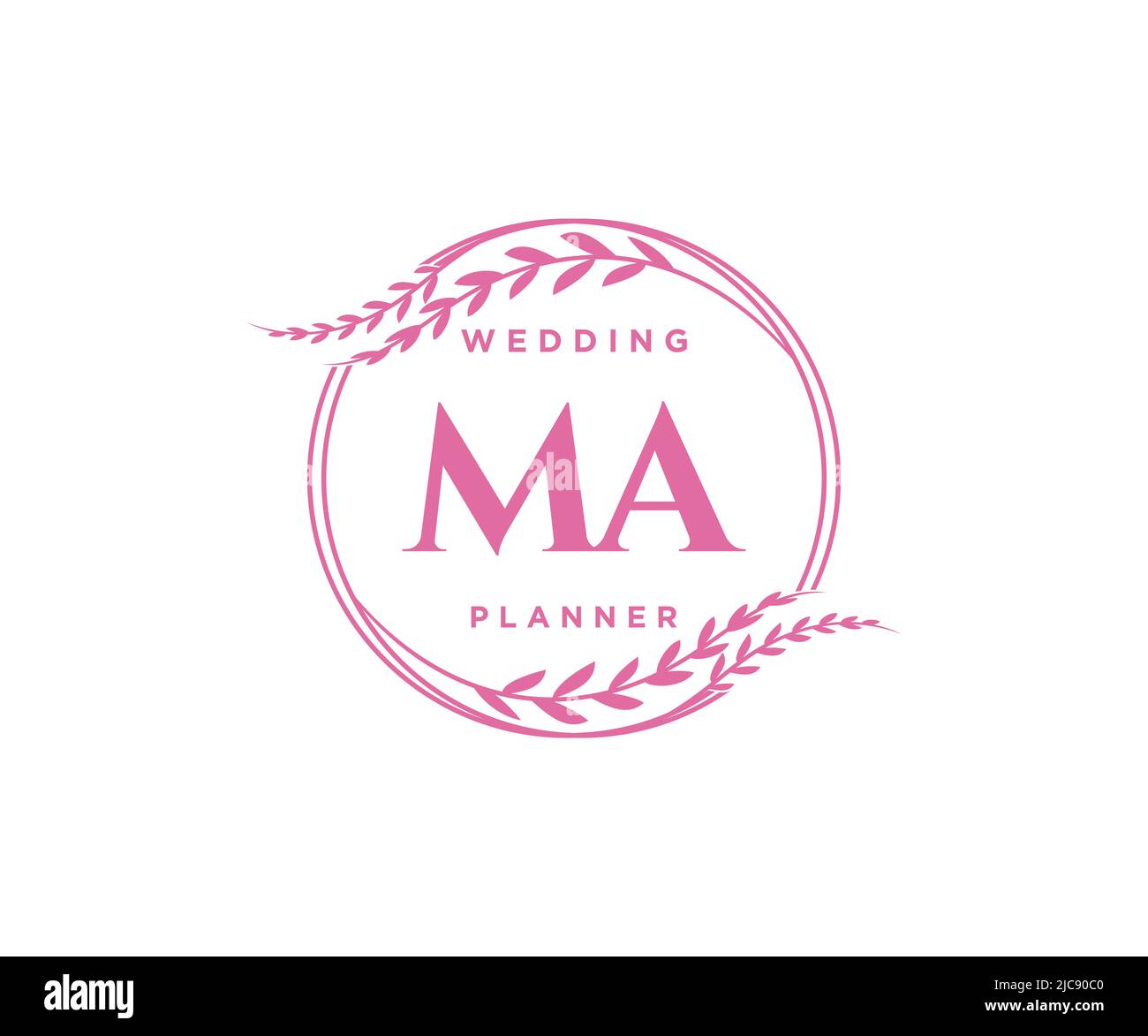 MA Initials letter Wedding monogram logos collection, hand drawn modern ...