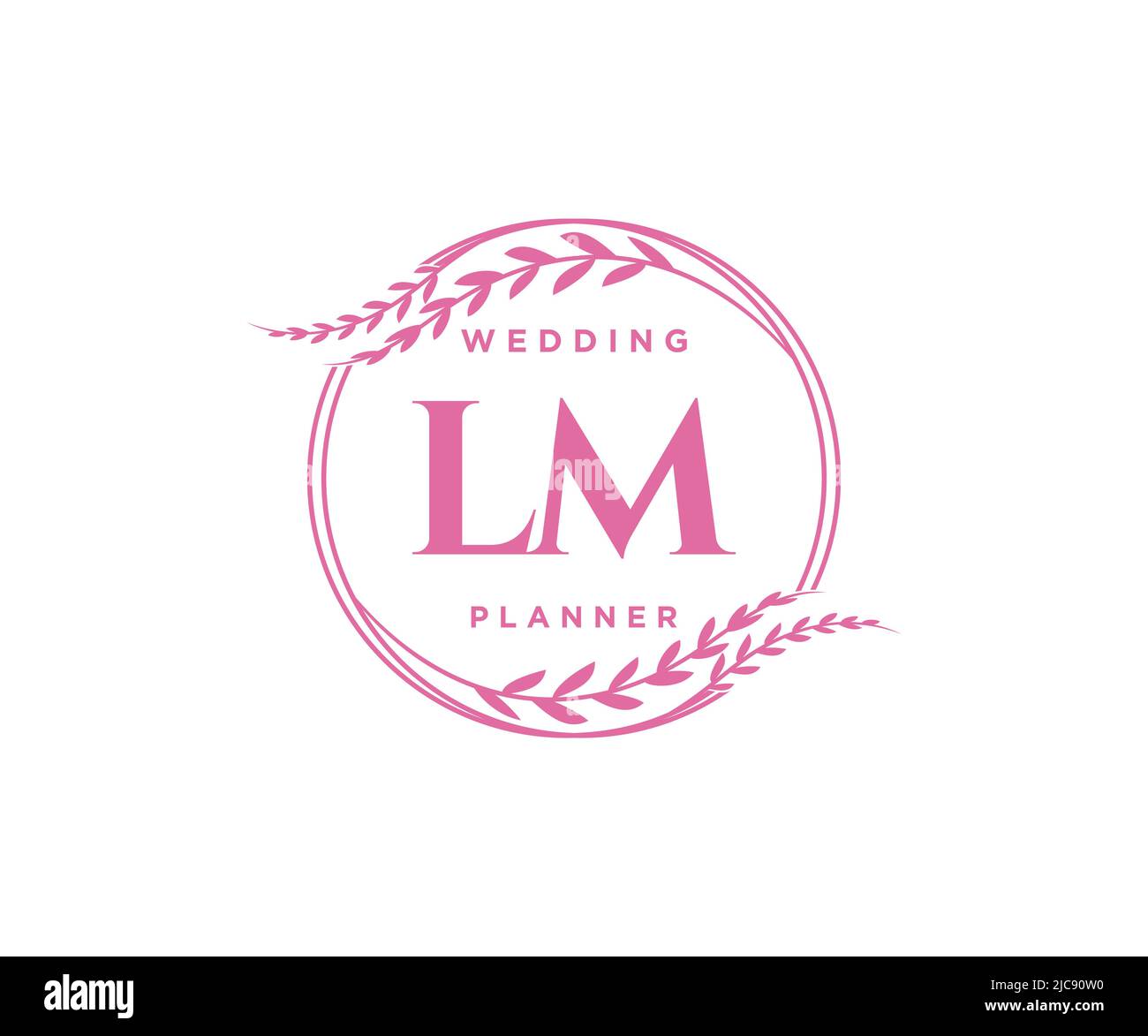LM Initials letter Wedding monogram logos collection, hand drawn modern ...