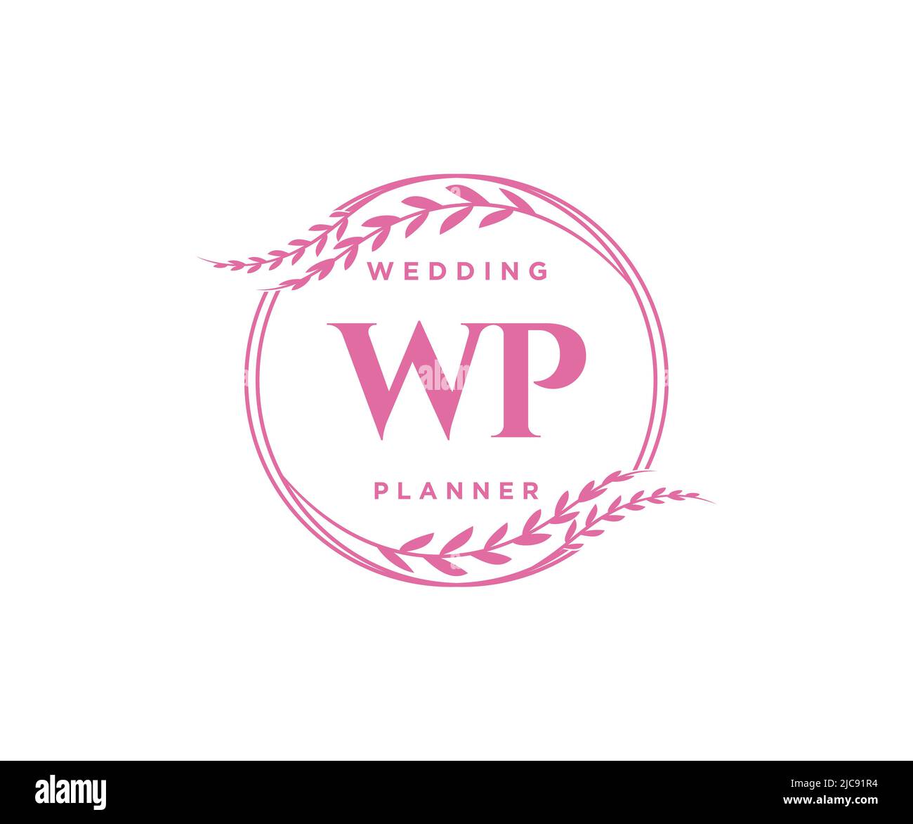 WP Initials letter Wedding monogram logos collection, hand drawn modern ...