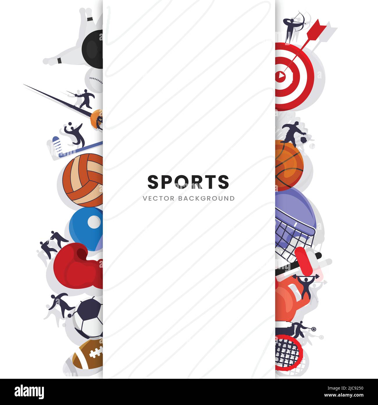 Sports Tournament Elements On White Background Stock Vector Image & Art
