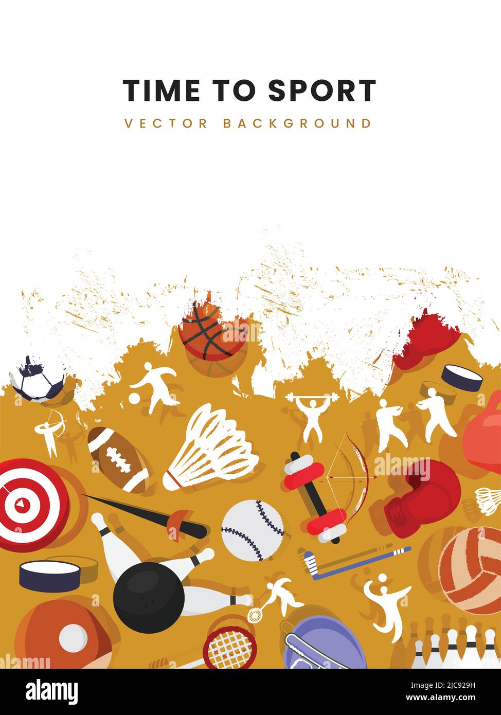 Time To Sports Background With Grunge Effect And Game Tournament Stock