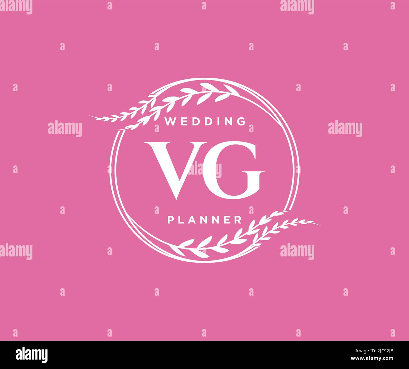 VG Initials letter Wedding monogram logos collection, hand drawn modern ...