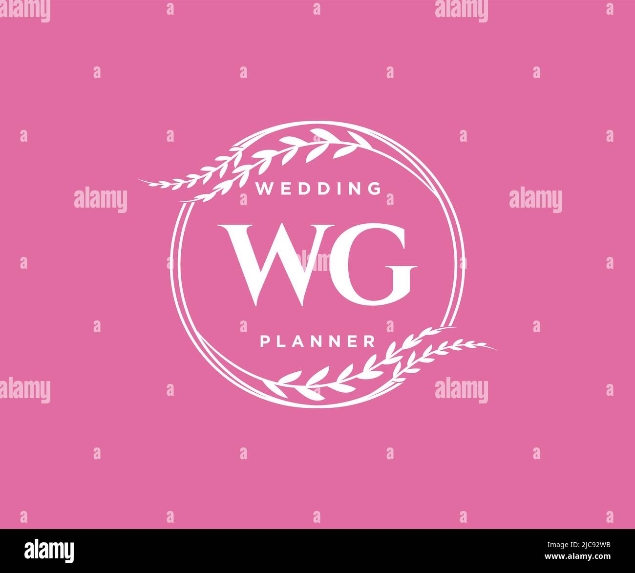 WG Initials letter Wedding monogram logos collection, hand drawn modern ...