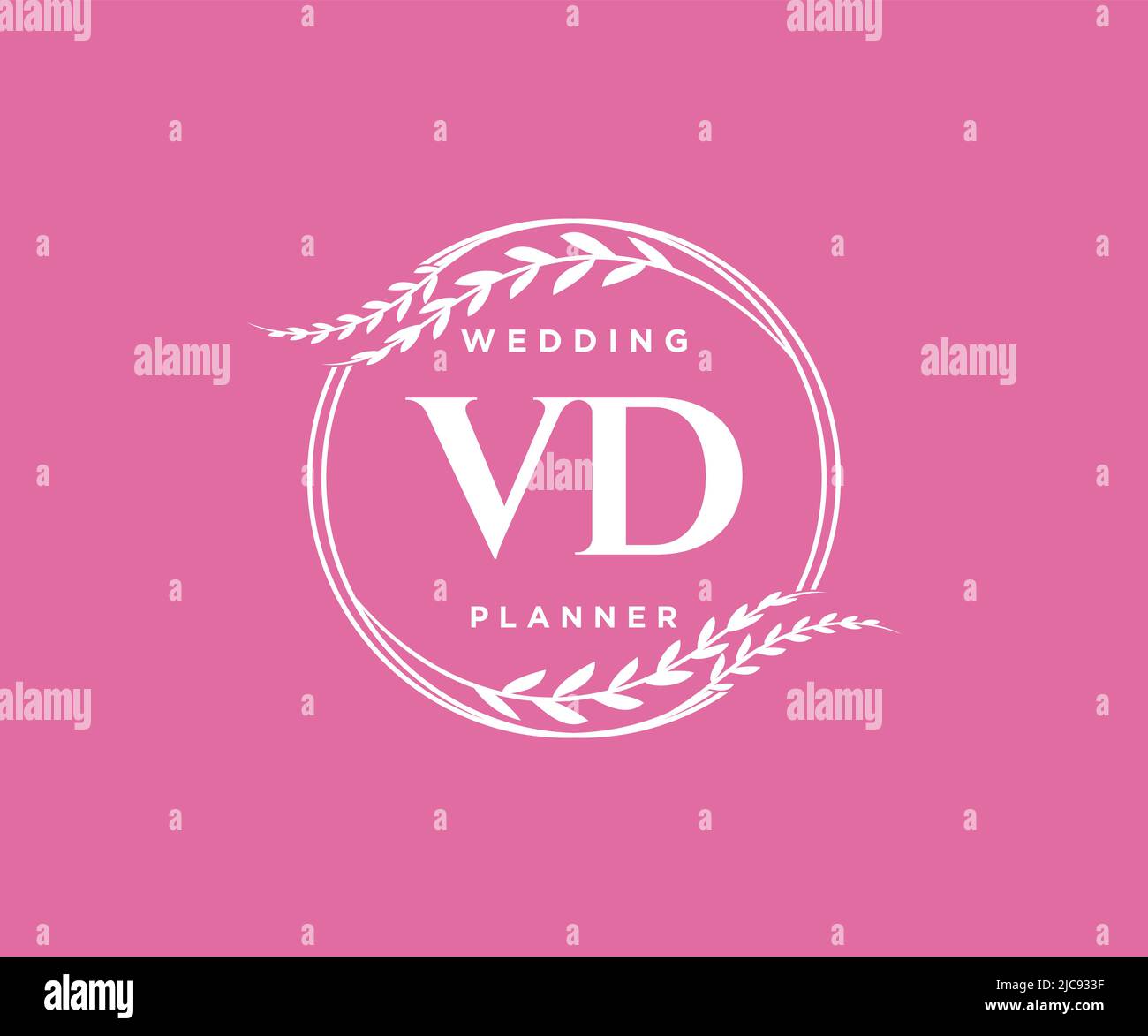 VD Initials letter Wedding monogram logos collection, hand drawn modern ...