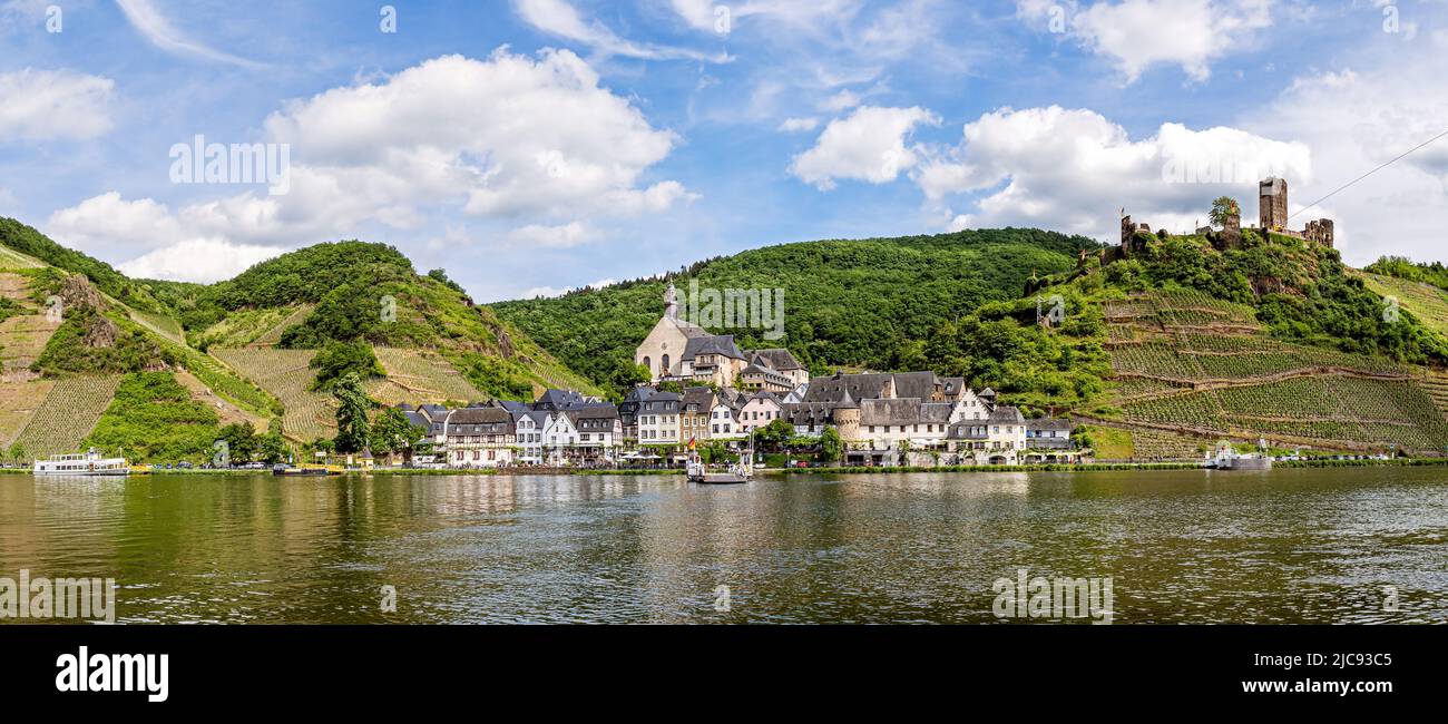 Beilstein, Rhineland-Palatinate, Germany - 21 May 2022: The beautiful village Beilstein in the Moselle valley on a sunny summer day. Stock Photo