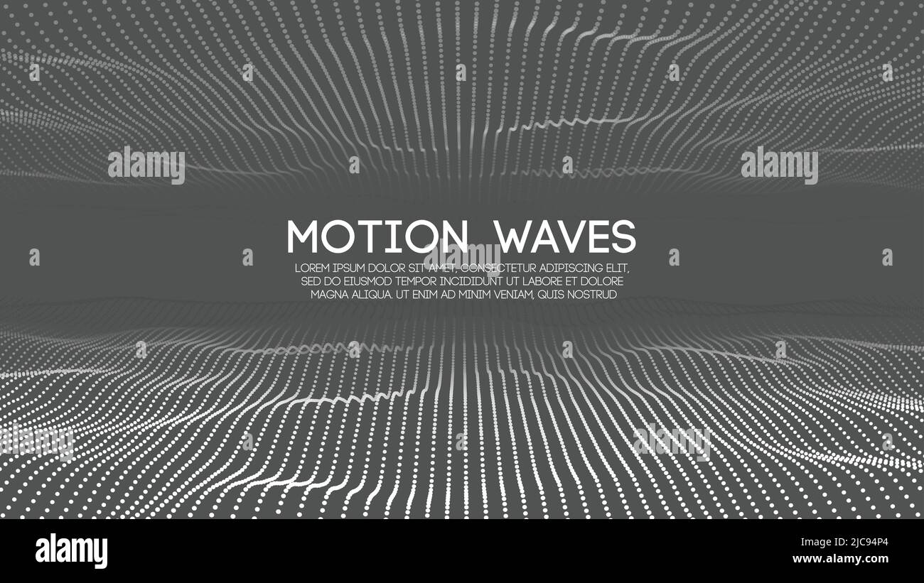 Abstract grey technology wave for web background design. Futuristic connection structure. Stock Vector