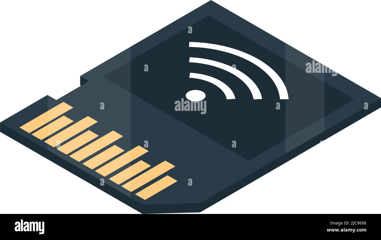 sd memory wifi icon Stock Vector