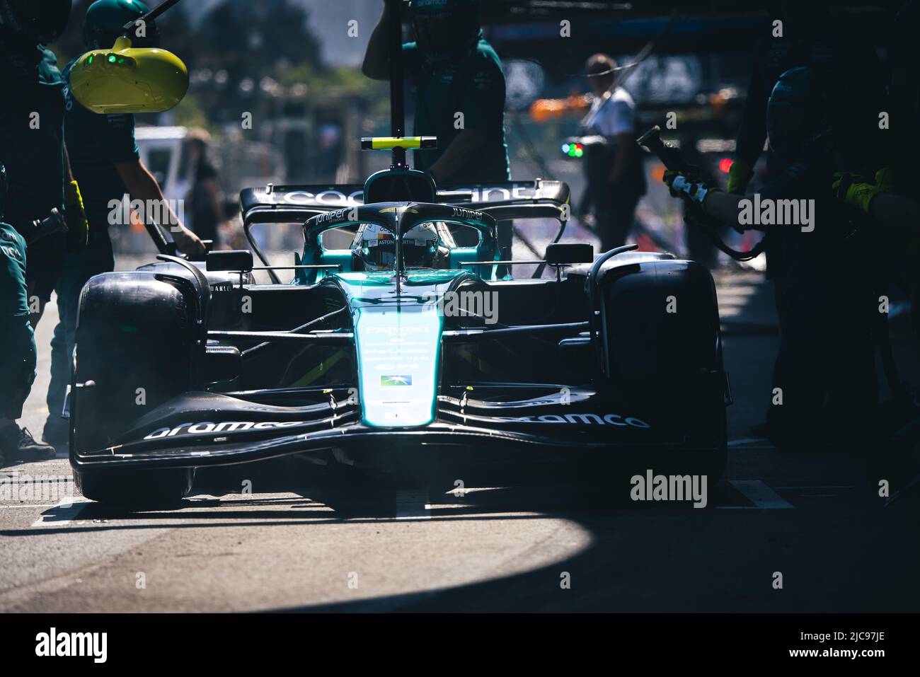 Sebastian Vettel (GER) Aston Martin F1 Team AMR22. 11.06.2022. Formula