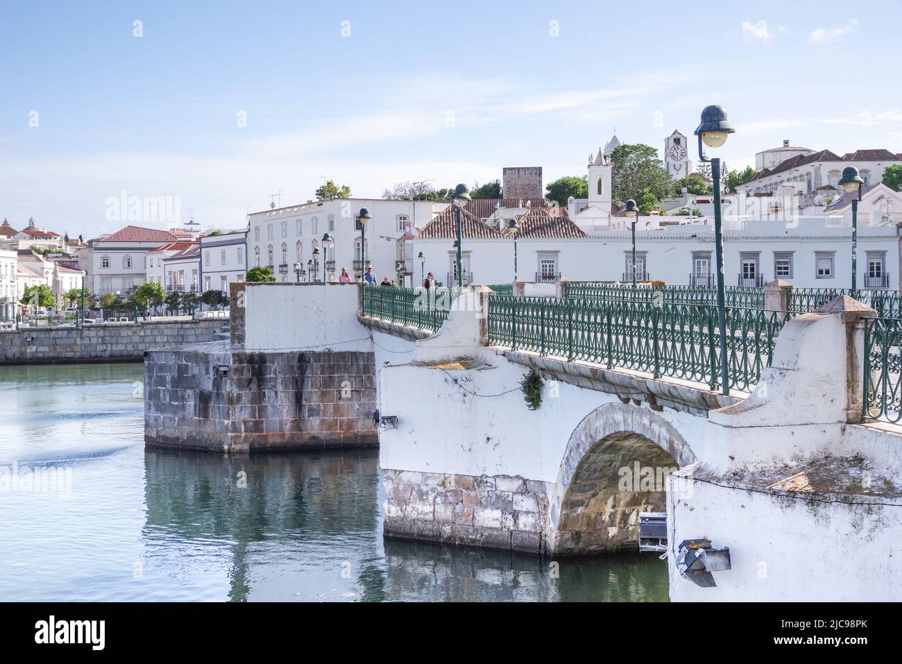 Ponte romana de Tavira - although called 'Roman', this bridge is actually Moorish! Algarve, Portugal Stock Photo