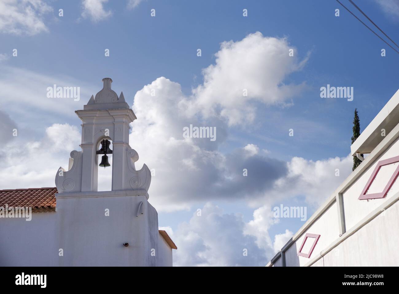 Bell tower of Ermida de Santa Ana church in Tavira - Algarve, Portugal Stock Photo