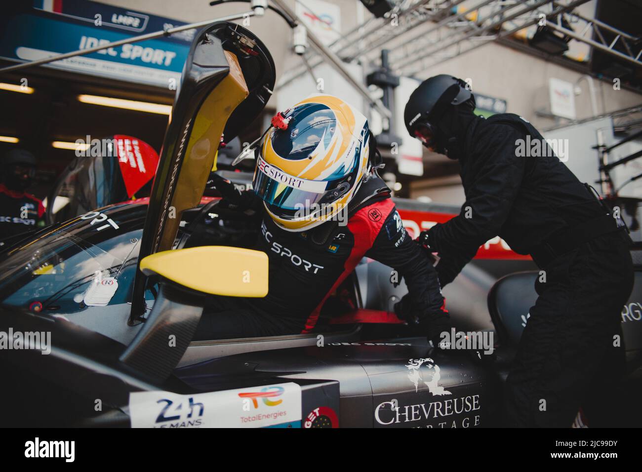 PILET Patrick (fra), IDEC Sport, Oreca 07 - Gibson, portrait during the 2022 24 Hours of Le Mans, 3rd round of the 2022 FIA World Endurance Championship, on the Circuit de la Sarthe, from June 11 to 12, 2022 in Le Mans, France - Photo: Thomas Fenetre/DPPI/LiveMedia Stock Photo