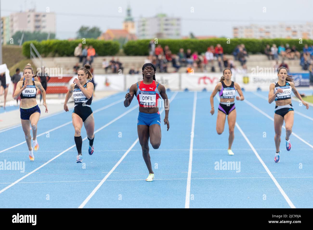 Women´s 400 metre at the P-T-S athletics meeting in the sports site of x-bionic sphere® in Šamorín, Slovakia, 9. June 2022 Stock Photo