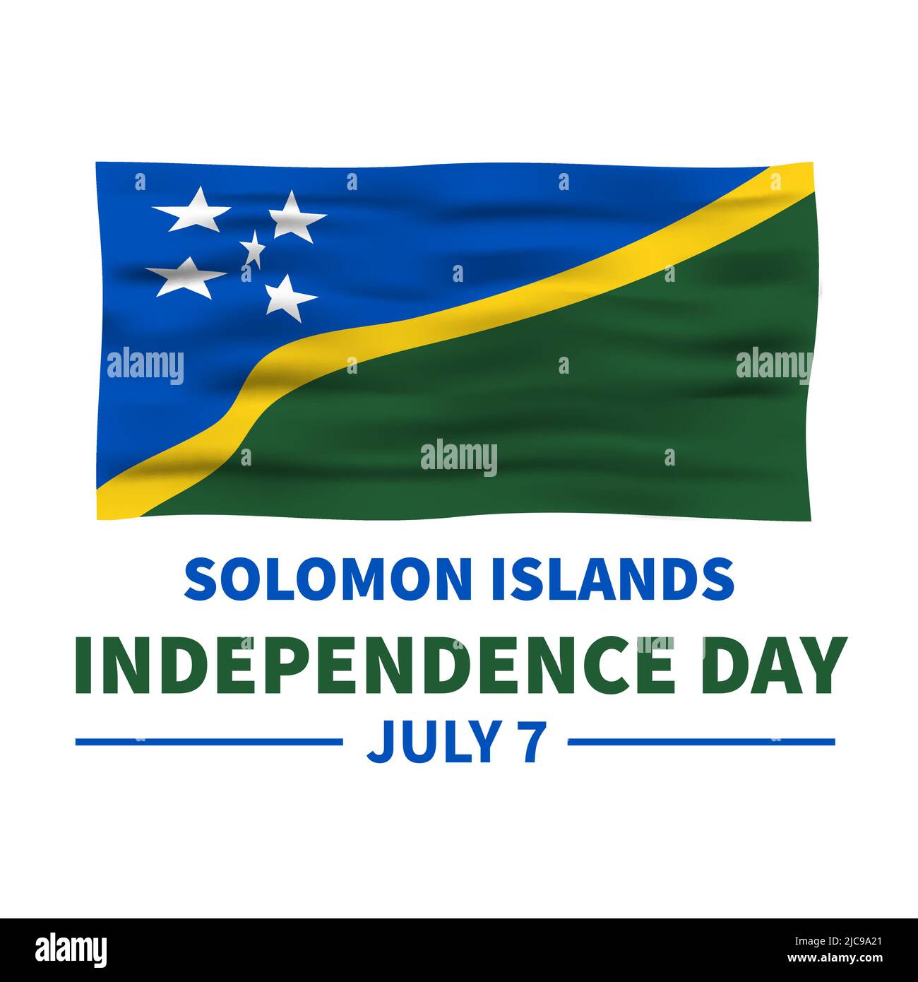 Solomon Islands Independence Day typography poster. National holiday